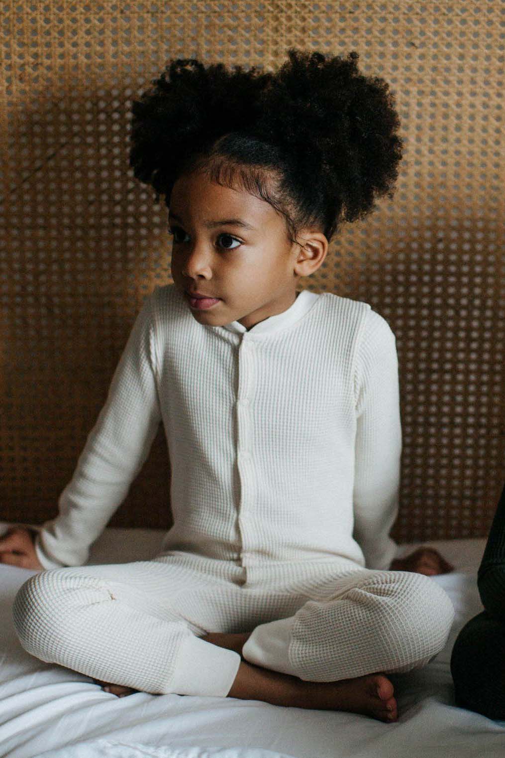 Kids Waffle One-Piece Sleeper - Image 5